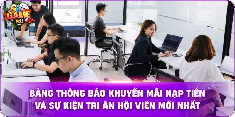 bảng thông báo khuyến mãi nạp cho hội viên mới