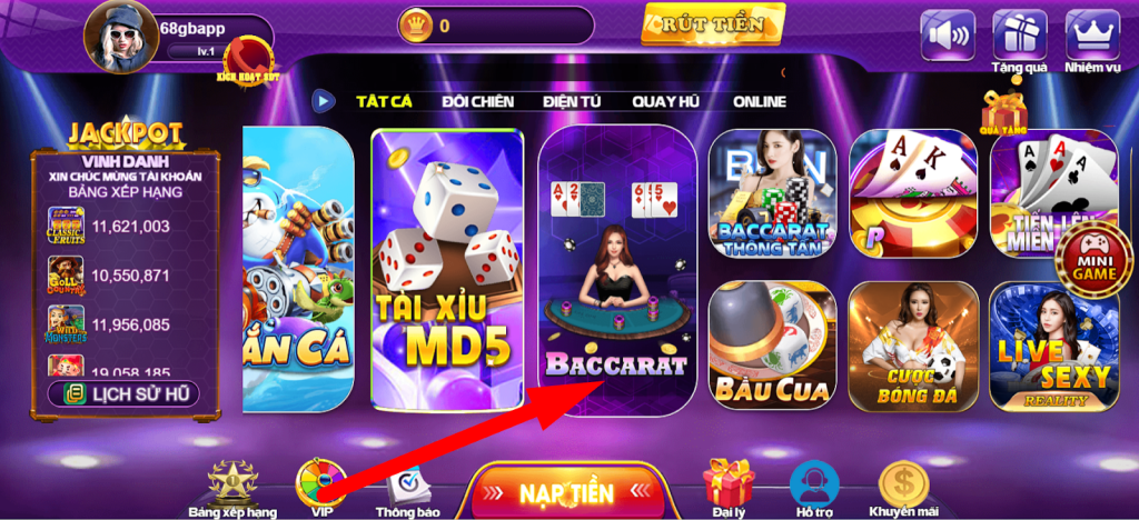 Lý do nên cá cược baccarat tại 68 game bài